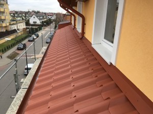 Bardzo udane połączenie kolorów ceglastego z białym.